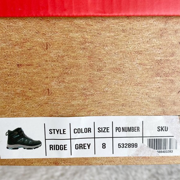 Avalanche Ridge Women's Breathable Hiking Boots, Speed-lace, Gray/Blue, Size 8 - Picture 2 of 10